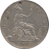 1883 PENNY ( EF ) SILVER PLATED - Penny - Cambridgeshire Coins