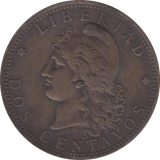 1883 REPUBLIC ARGENTINA 2 CENTAVOS - WORLD COINS - Cambridgeshire Coins