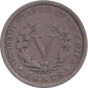 1883 SILVER 5 CENT USA - SILVER WORLD COINS - Cambridgeshire Coins