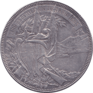1883 SILVER 5 FRANC SWITZERLAND - SILVER WORLD COINS - Cambridgeshire Coins