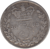 1883 SILVER THREEPENCE ( FAIR ) - Cambridgeshire Coins