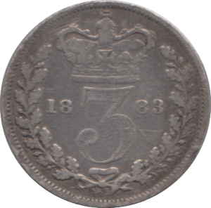 1883 SILVER THREEPENCE ( FINE ) - Threepence - Cambridgeshire Coins