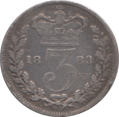 1883 SILVER THREEPENCE ( FINE ) - Threepence - Cambridgeshire Coins