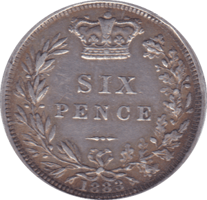 1883 SIXPENCE ( EF ) - Sixpence - Cambridgeshire Coins