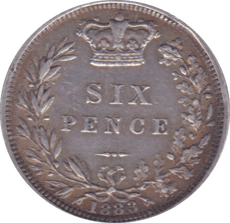 1883 SIXPENCE ( EF ) - Sixpence - Cambridgeshire Coins