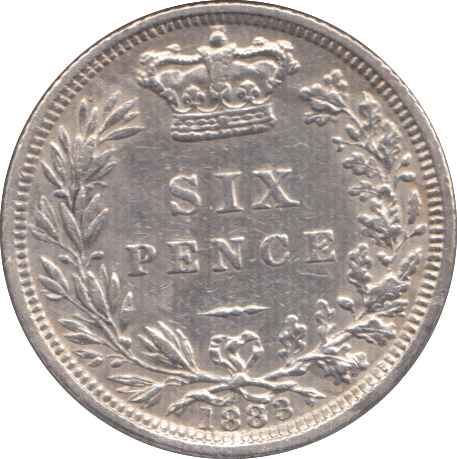 1883 SIXPENCE (EF) - Sixpence - Cambridgeshire Coins