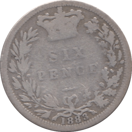 1883 SIXPENCE ( NF ) 8 - SIXPENCE - Cambridgeshire Coins