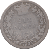 1883 SIXPENCE ( NF ) 8 - SIXPENCE - Cambridgeshire Coins