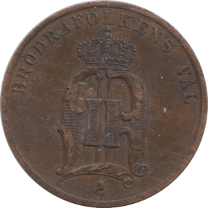 1883 SWEDEN 2 ORE - WORLD COINS - Cambridgeshire Coins