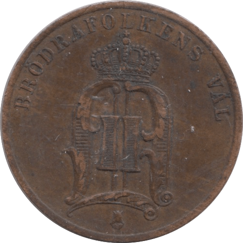 1883 SWEDEN 2 ORE - WORLD COINS - Cambridgeshire Coins