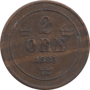 1883 SWEDEN 2 ORE - WORLD COINS - Cambridgeshire Coins