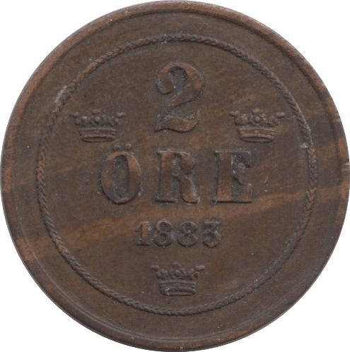 1883 SWEDEN 2 ORE - WORLD COINS - Cambridgeshire Coins