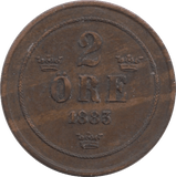 1883 SWEDEN 2 ORE - WORLD COINS - Cambridgeshire Coins