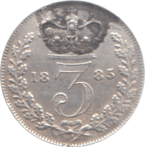 1883 THREEPENCE ( EF ) 4 - Threepence - Cambridgeshire Coins