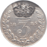 1883 THREEPENCE ( EF ) 4 - Threepence - Cambridgeshire Coins