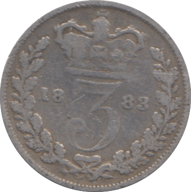 1883 THREEPENCE ( F ) 1 - Threepence - Cambridgeshire Coins