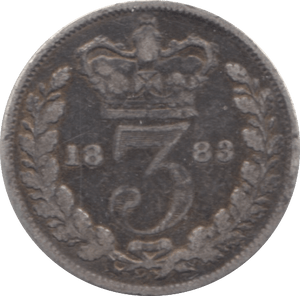 1883 THREEPENCE ( FAIR ) 12 - Threepence - Cambridgeshire Coins