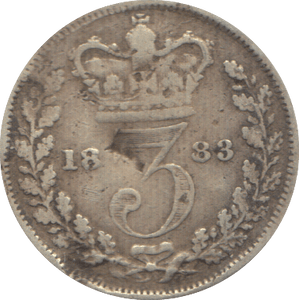1883 THREEPENCE ( FAIR ) 5 - threepence - Cambridgeshire Coins