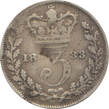 1883 THREEPENCE ( FAIR ) 5 - threepence - Cambridgeshire Coins