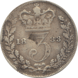 1883 THREEPENCE ( FAIR ) 5 - threepence - Cambridgeshire Coins