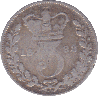 1883 THREEPENCE ( FAIR ) - Threepence - Cambridgeshire Coins