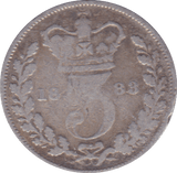 1883 THREEPENCE ( FAIR ) - Threepence - Cambridgeshire Coins