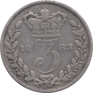 1883 THREEPENCE ( FINE ) 3 - Threepence - Cambridgeshire Coins