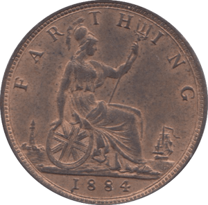 1884 FARTHING ( BU ) 4 - Farthing - Cambridgeshire Coins