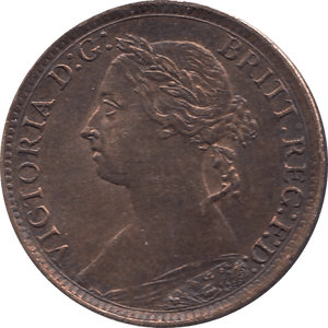 1884 FARTHING CLEANED ( EF ) - Farthing - Cambridgeshire Coins