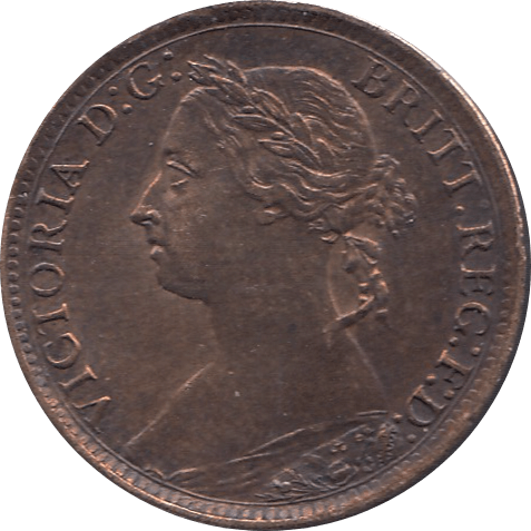 1884 FARTHING CLEANED ( EF ) - Farthing - Cambridgeshire Coins