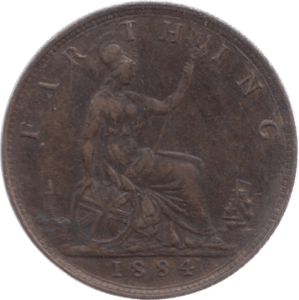 1884 FARTHING ( EF ) 18 - Farthing - Cambridgeshire Coins
