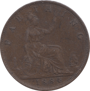 1884 FARTHING ( EF ) 1 - Farthing - Cambridgeshire Coins