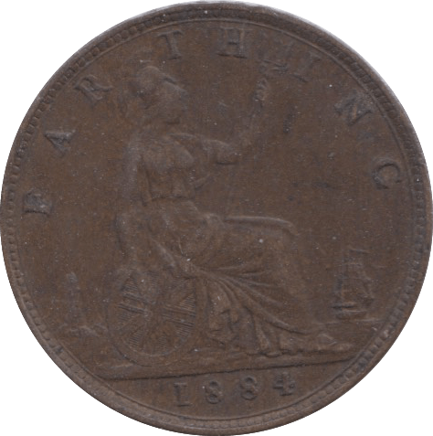 1884 FARTHING ( EF ) 1 - Farthing - Cambridgeshire Coins