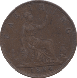 1884 FARTHING ( EF ) 1 - Farthing - Cambridgeshire Coins