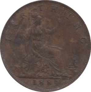 1884 FARTHING ( EF ) 1 - Farthing - Cambridgeshire Coins