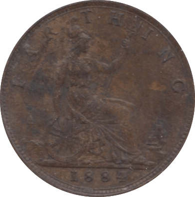 1884 FARTHING ( EF ) 1 - Farthing - Cambridgeshire Coins