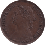 1884 FARTHING ( EF ) - Farthing - Cambridgeshire Coins