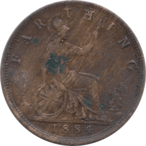 1884 FARTHING ( EF ) - Farthing - Cambridgeshire Coins