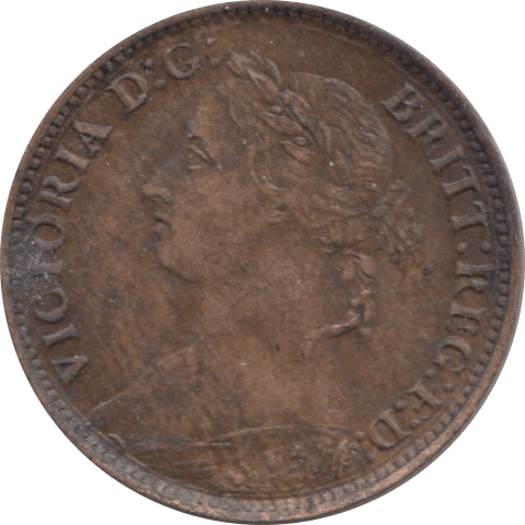 1884 FARTHING ( EF ) - Farthing - Cambridgeshire Coins