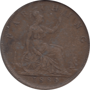 1884 FARTHING ( FINE ) - Farthing - Cambridgeshire Coins