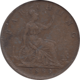 1884 FARTHING ( FINE ) - Farthing - Cambridgeshire Coins