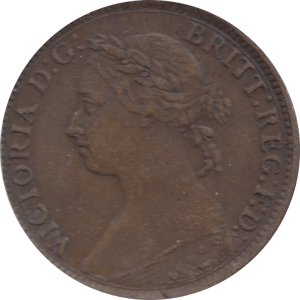 1884 FARTHING ( FINE ) - Farthing - Cambridgeshire Coins
