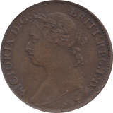 1884 FARTHING ( FINE ) - Farthing - Cambridgeshire Coins