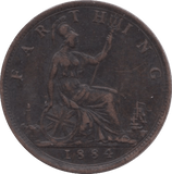 1884 FARTHING ( GVF ) - Farthing - Cambridgeshire Coins