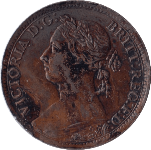 1884 FARTHING ( UNC ) - Farthing - Cambridgeshire Coins