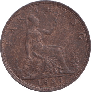 1884 FARTHING ( UNC ) - Farthing - Cambridgeshire Coins