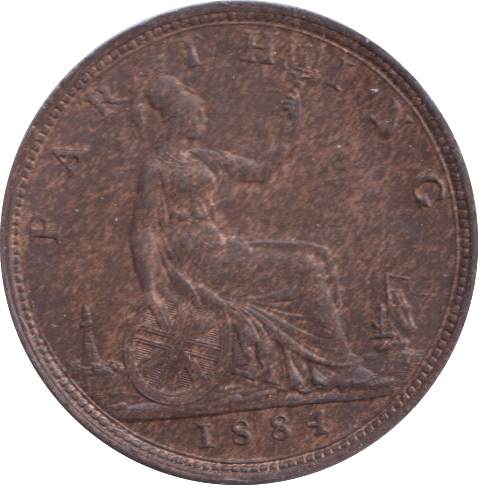1884 FARTHING ( UNC ) - Farthing - Cambridgeshire Coins