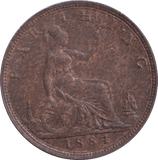 1884 FARTHING ( UNC ) - Farthing - Cambridgeshire Coins