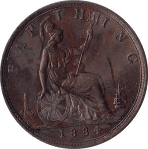 1884 FARTHING ( UNC ) - Farthing - Cambridgeshire Coins