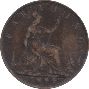 1884 FARTHING ( VF ) - Farthing - Cambridgeshire Coins